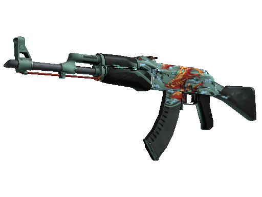 StatTrak™ AK-47 | Aquamarine Revenge (Well-Worn)