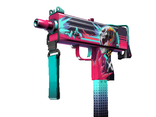 StatTrak™ MAC-10 | Neon Rider (Well-Worn)