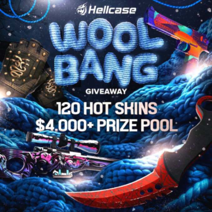 The winter fun doesn’t stop at Hellcase - join newest Wool Bang Giveaway now!